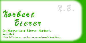 norbert bierer business card